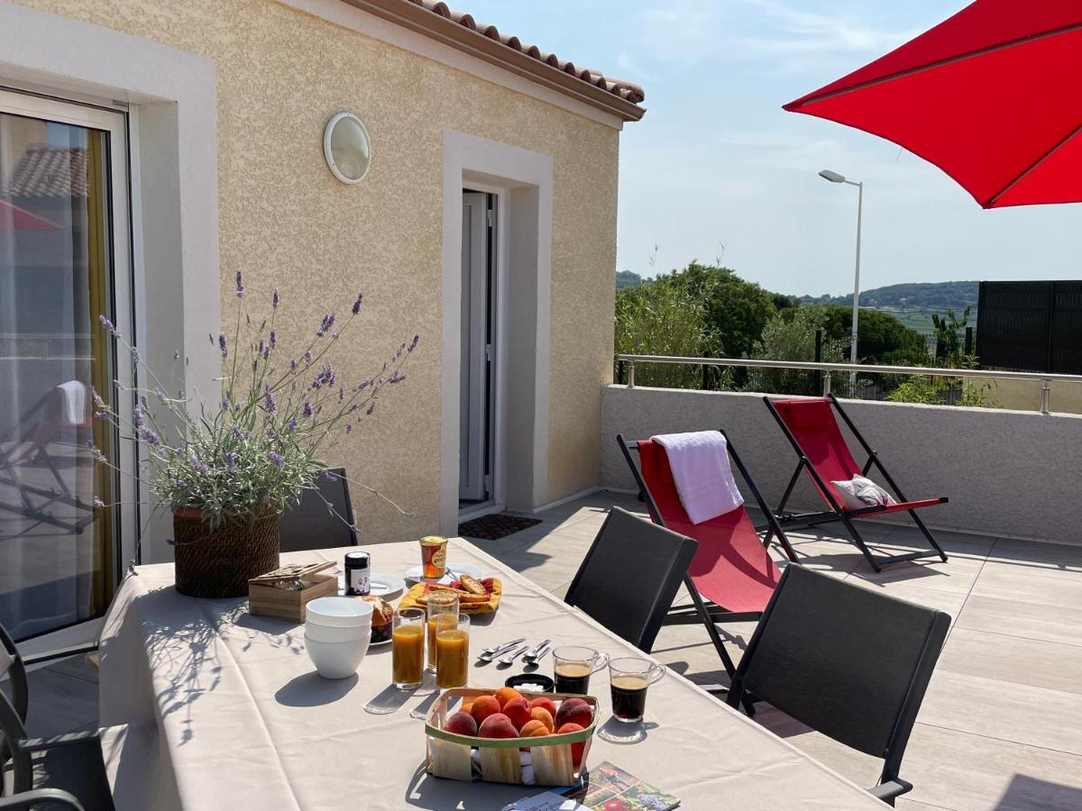 Val Des Bruyeres - Gite 15Mn Pezenas Avec Terrasse Et Cour Close - Parking Privatif Securise - Wifi Ftth Gratuit Neffies Eksteriør bilde